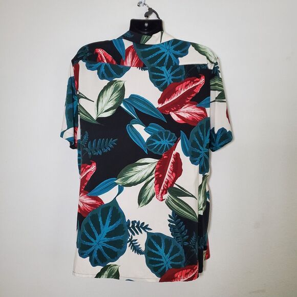 Express Men's Top XL Multicolor Casual Button Front Tropical Beach Vacation - Picture 6 of 9